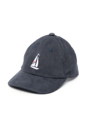 Thom Browne Kids logo-embroidered cotton cap - Blu