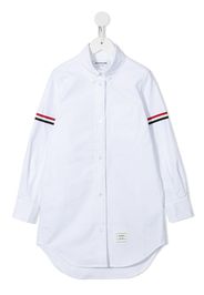 Thom Browne Kids Chemisier Oxford con fascia sul braccia - Bianco