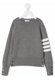 Thom Browne Kids Maglione a righe - Grigio