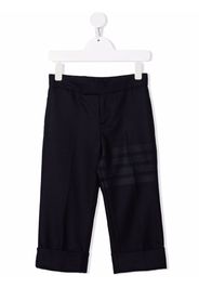 Thom Browne Kids Pantaloni dritti con stampa - Blu