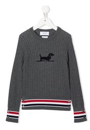 Thom Browne Kids Maglione girocollo - Grigio