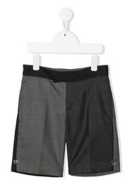 Thom Browne Kids Bermuda bicolore - Grigio