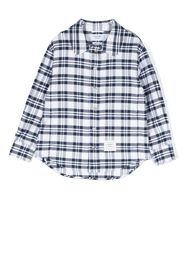 Thom Browne Kids Camicia a quadri - Blu