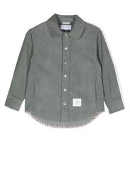 Thom Browne Kids Giacca-camicia a coste - Grigio