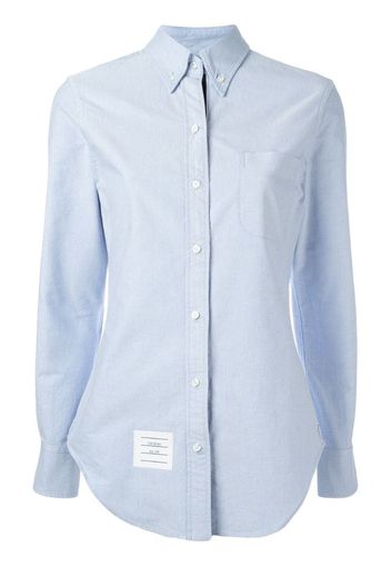 Long Sleeve Shirt Grosgrain Placket In Blue Oxford