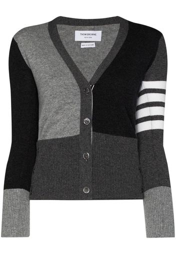 Cardigan con blocchi monocromatici