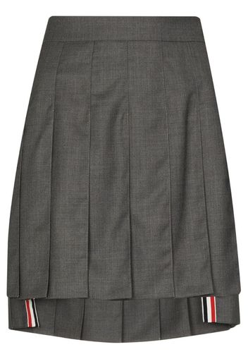 DROPPED BACK MINI PLEATED SKIRT IN SUPER 120’S TWILL