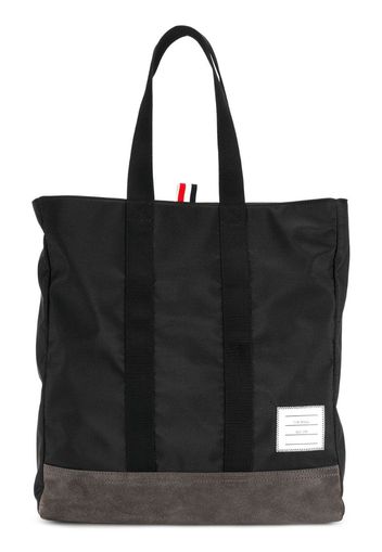 Unstructured Tote Bag In Nylon And Suede