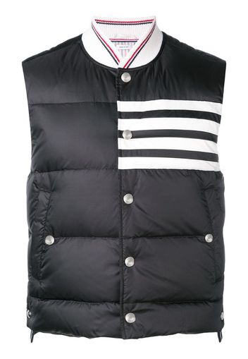 Gilet imbottito con righe