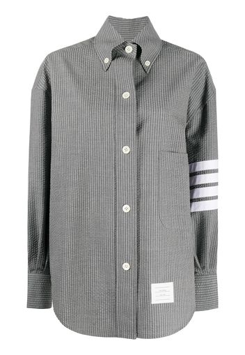 Thom Browne Camicia con effetto stropicciato - Grigio