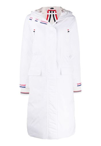 Thom Browne Cappotto imbottito con dettaglio a 4 righe - 100 WHITE