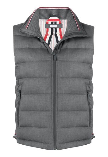 Thom Browne Canotta con scollo a imbuto - Grigio