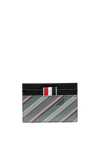 Thom Browne Portacarte con righe - Grigio