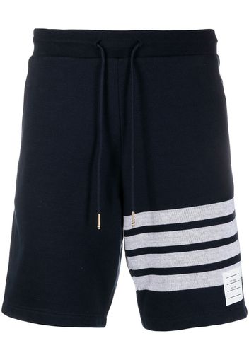 Thom Browne Shorts sportivi con dettaglio a righe - Blu