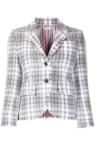 Thom Browne Giacca tartan - Grigio