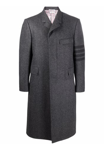 Thom Browne Cappotto monopetto con dettaglio a righe - Grigio