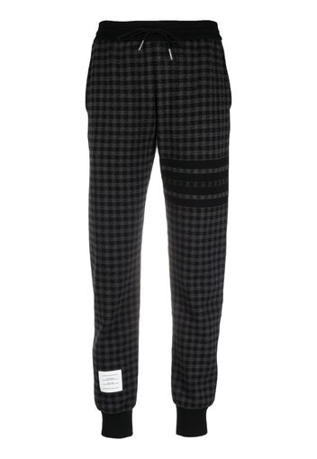 Thom Browne Pantaloni sportivi a quadri jacquard - Nero