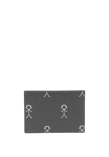 Thom Browne graphic-print cardholder - 025DARK GREY