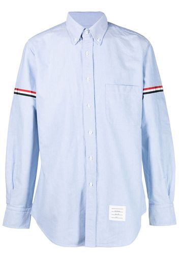 Thom Browne grosgrain armband Oxford shirt - Blu