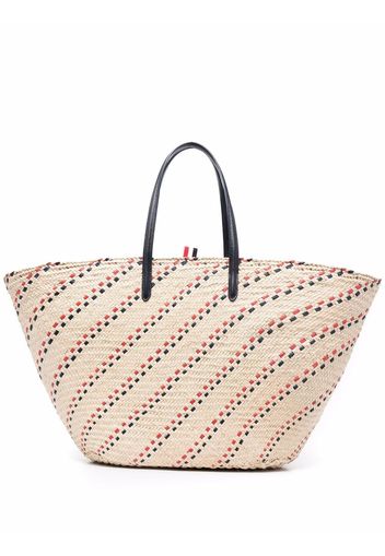 Thom Browne Borsa tote con ricamo - Toni neutri