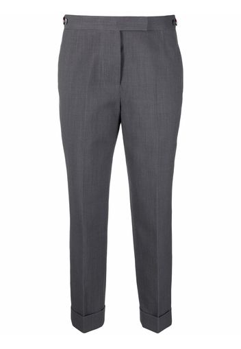 Thom Browne Pantaloni crop a vita alta - Grigio