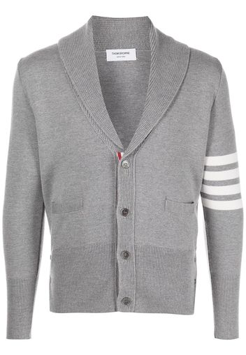 Thom Browne Cardigan con dettaglio a righe - Grigio