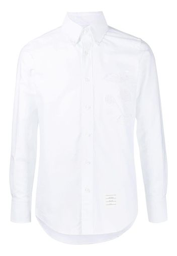 Thom Browne Camicia con ricamo - Bianco