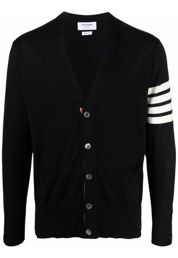 Thom Browne intarsia-knit 4-Bar stripe cardigan - Nero