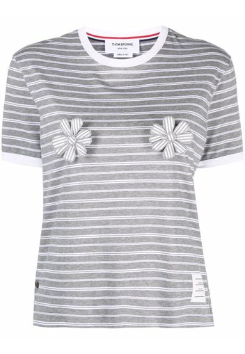 Thom Browne T-shirt a righe - 035 MED GREY