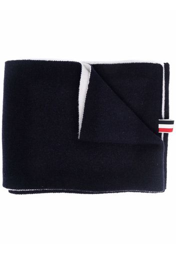 Thom Browne Sciarpa con intarsio - Blu