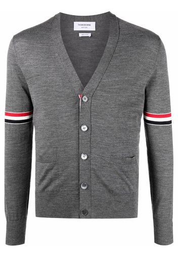 Thom Browne RWB striped cardigan - Grigio