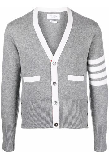 Thom Browne 4-Bar stripe knit cardigan - Grigio