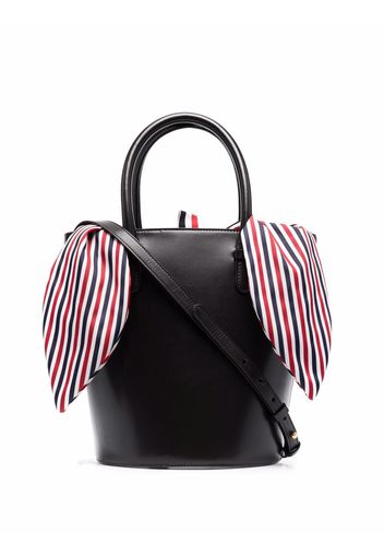 Thom Browne Borsa a secchiello con banda RWB - Marrone