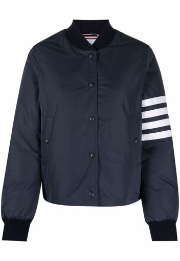 Thom Browne Bomber con dettaglio a righe - Blu