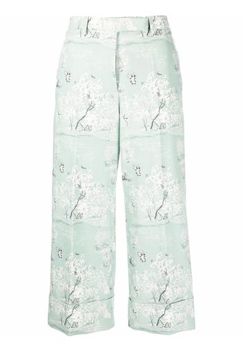 Thom Browne Pantaloni a fiori Sack - Verde