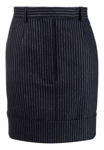 Thom Browne pinstripe flannel mini skirt - Blu