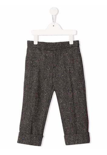 Thom Browne Pantaloni con banda laterale RWB - Grigio