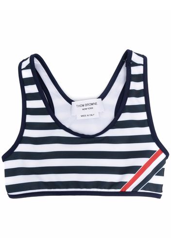 Thom Browne Top bikini a righe - Blu