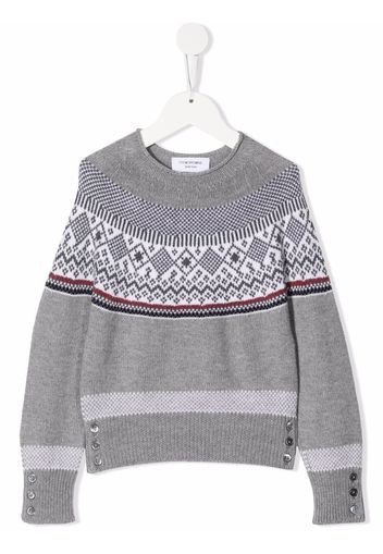 Thom Browne Maglione Fair Isle - Grigio