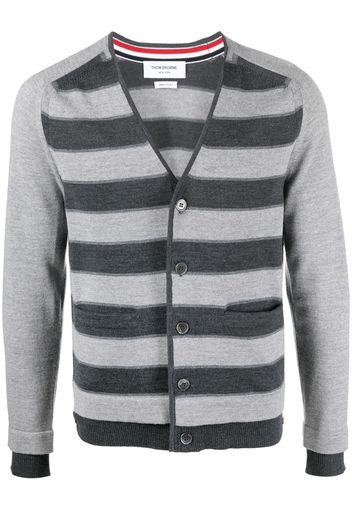 Thom Browne Cardigan a righe - Grigio