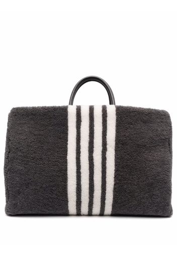 Thom Browne Borsa tote con dettaglio a righe - Grigio