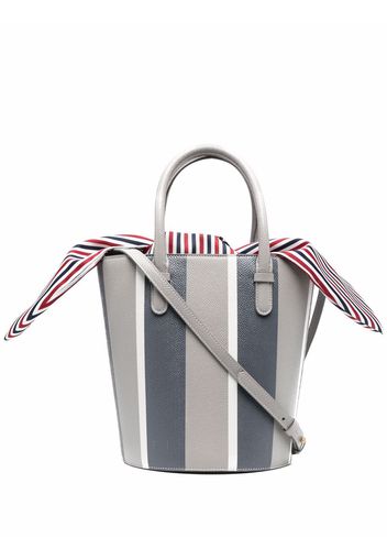 Thom Browne Borsa a secchiello RWB - Grigio