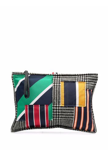 Thom Browne Clutch con design patchwork - Nero