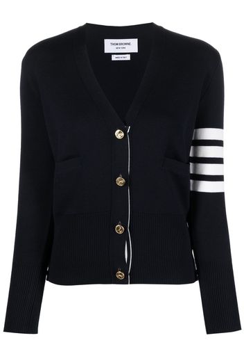 Thom Browne Cardigan Milano con dettaglio a 4 righe - Blu