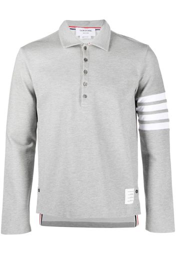 Thom Browne Polo con dettaglio a 4 righe - Grigio