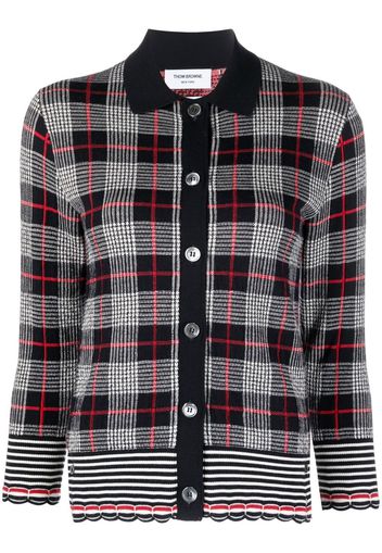 Thom Browne Cardigan a quadri - Blu