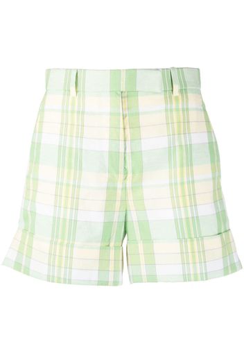 Thom Browne Shorts a quadri - Verde