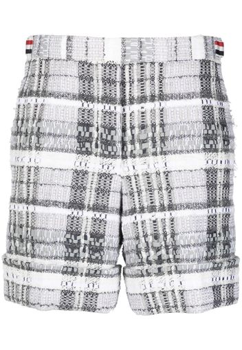 Thom Browne Shorts in tweed a quadri - Grigio