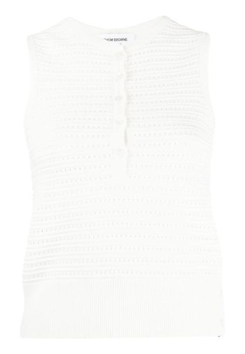 Thom Browne Top smanicato - Bianco