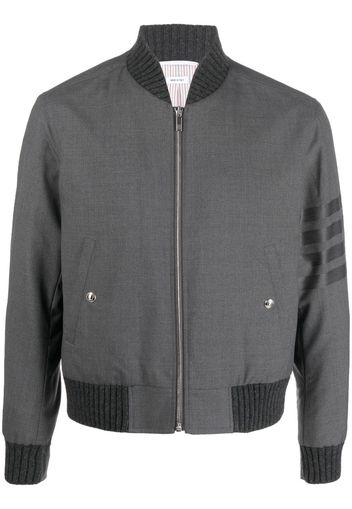 Thom Browne Bomber con dettaglio a 4 righe - Grigio